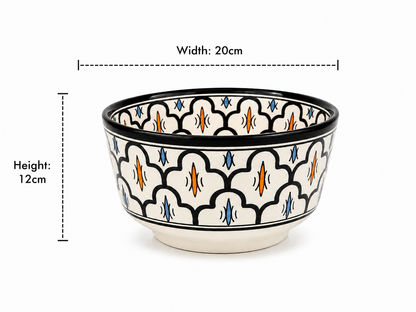 Traditional Hand-Painted Ceramic Bowl Artisan Decorative Serving Dish - M1 (08)