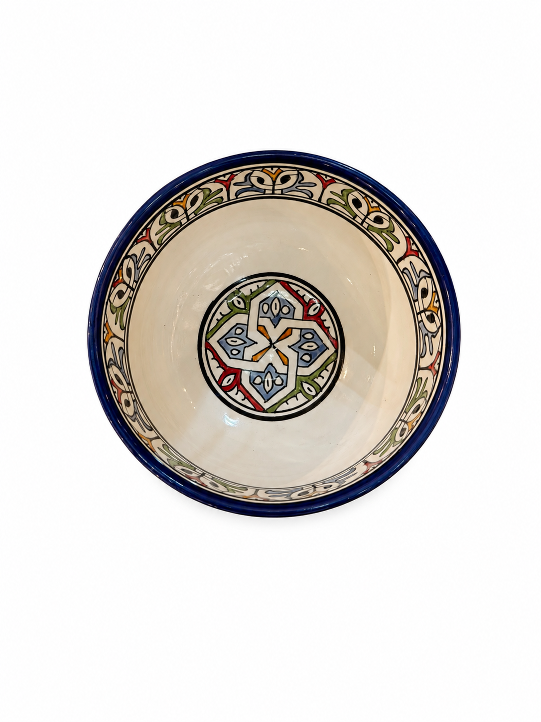 Traditional Hand-Painted Ceramic Bowl Artisan Decorative Serving Dish - M1 (18)