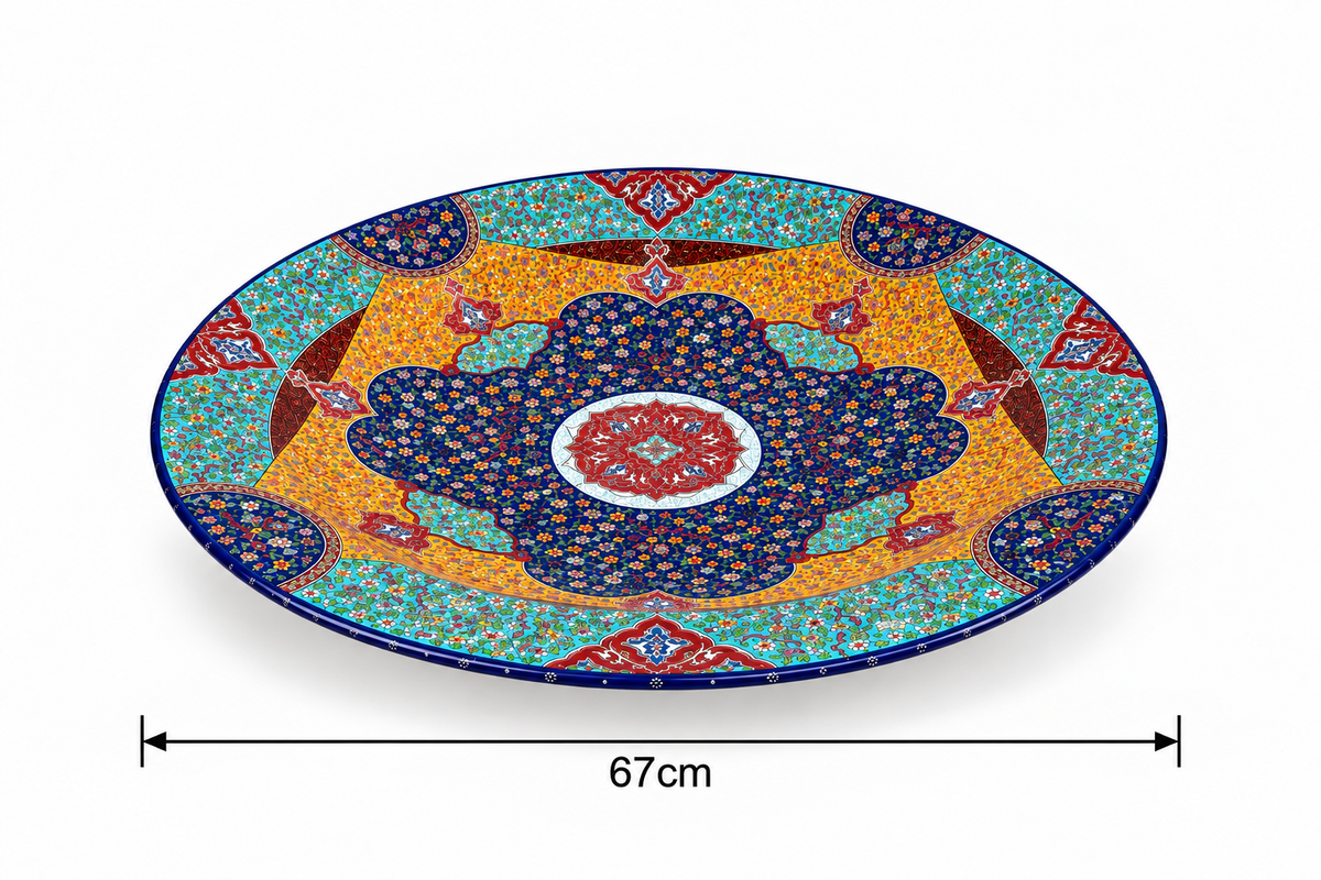 Veloura Oriental Medallion Moroccan Decorative Plate - (67cm)