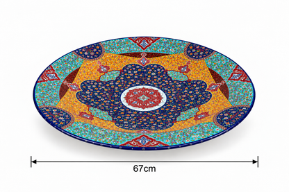 Veloura Oriental Medallion Moroccan Decorative Plate - (67cm)