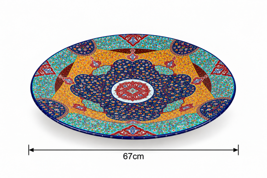 Veloura Oriental Medallion Moroccan Decorative Plate - (67cm)