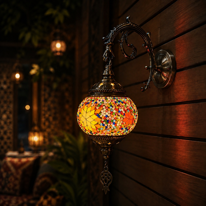 Turkish Mosaic Wall Lantern - 1322-1W