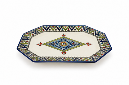 Handcrafted Octagonal Ceramic Serving Platter - M13