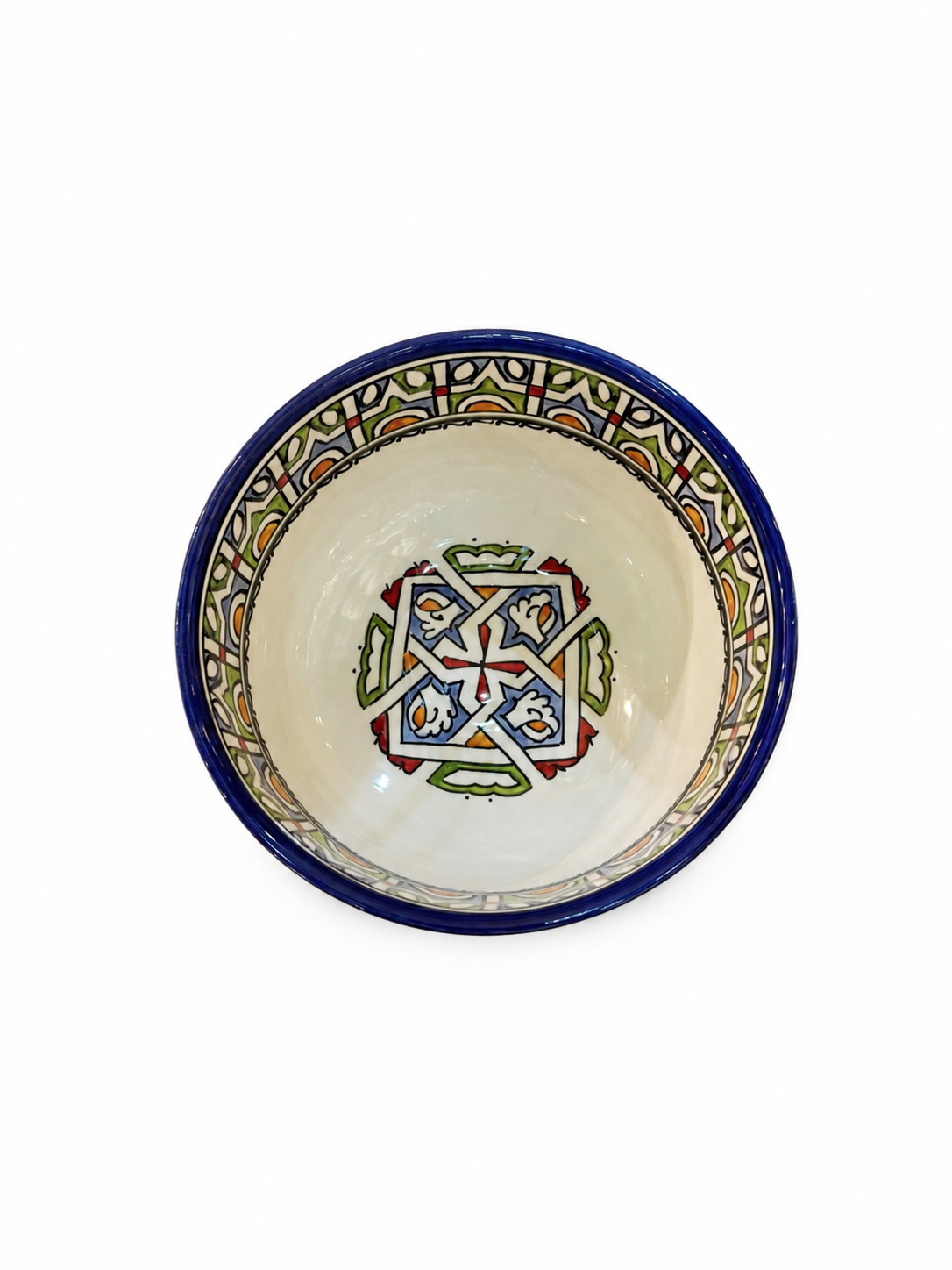 Traditional Hand-Painted Ceramic Bowl Artisan Decorative Serving Dish - M1 (15)