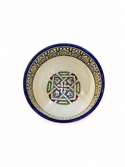 Traditional Hand-Painted Ceramic Bowl Artisan Decorative Serving Dish - M1 (15)