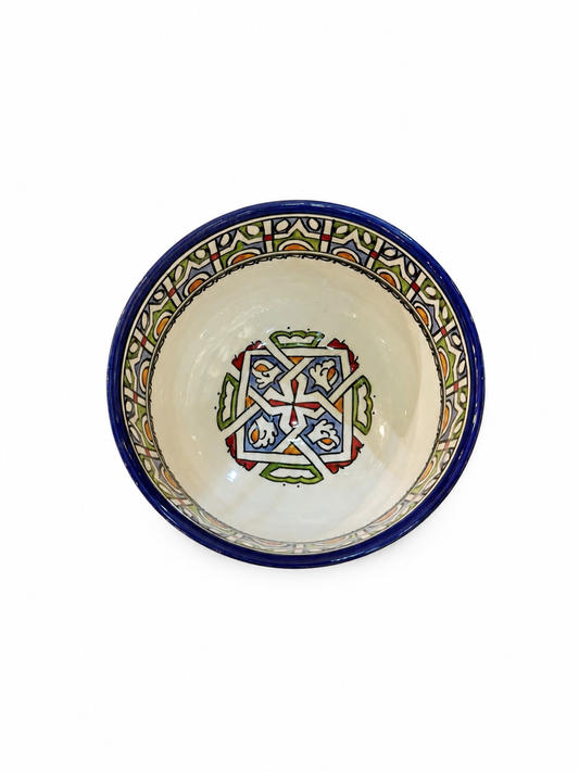Traditional Hand-Painted Ceramic Bowl Artisan Decorative Serving Dish - M1 (15)