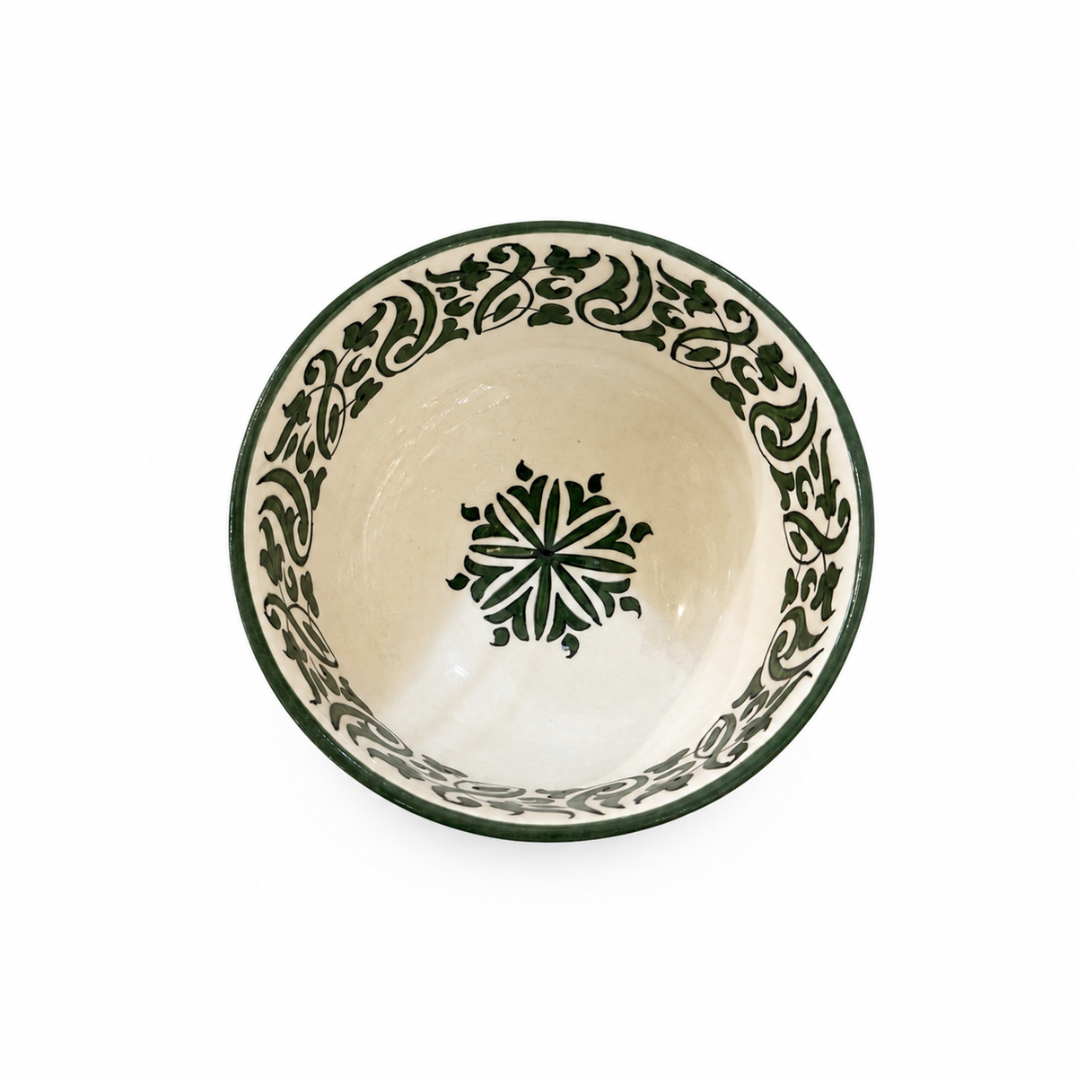 Traditional Hand-Painted Ceramic Bowl Artisan Decorative Serving Dish - M1 (03)
