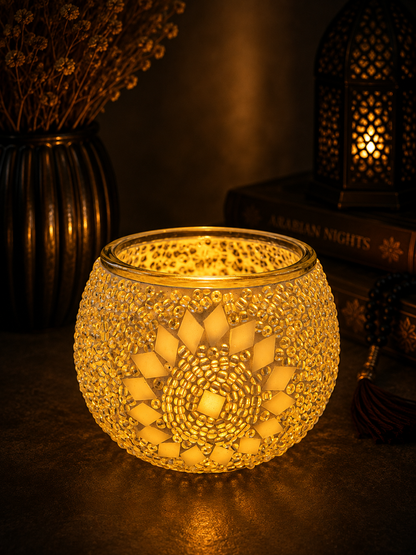 Noor Luxe Mosaic Candle Lamp Collection - 1000 (10cm)