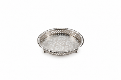 Moroccan Noorhaven Serving Silver Tray (27cm) - M93