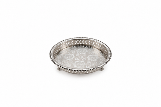 Moroccan Noorhaven Serving Silver Tray (27cm) - M93