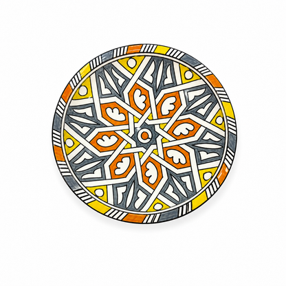 Handcrafted Moroccan Ceramic Style Plate-Decorative Tableware 21cm - M16