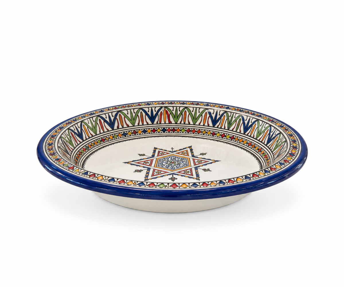 Andalusian Star Artisan Handcrafted Serving Plate - M3