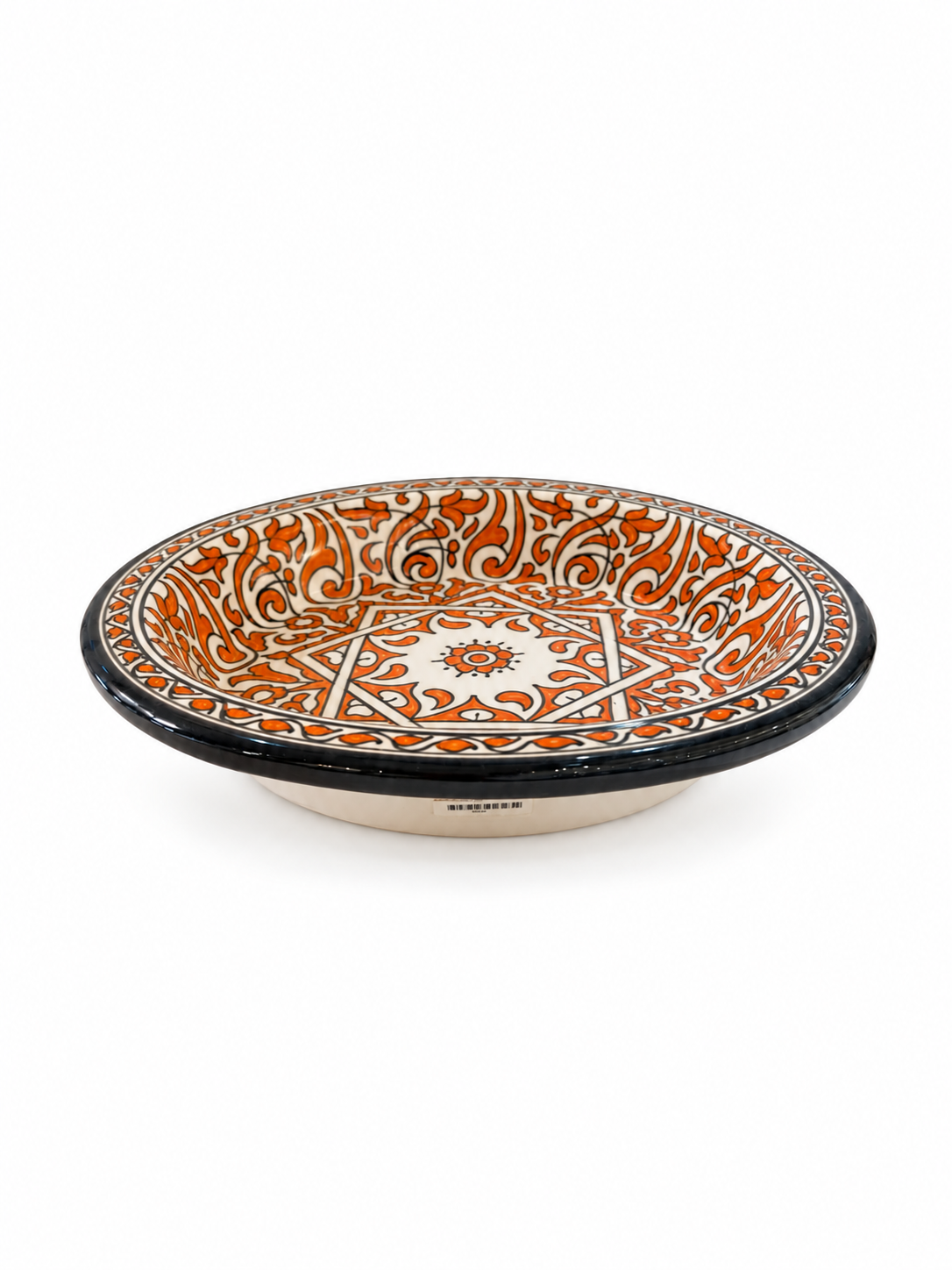 Mediterranean Heritage Moroccan Hand-Painted Ceramic Serving Plate - M4