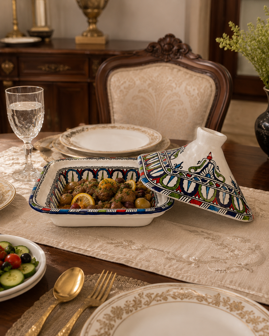 Royal Kasbah Moroccan Handcrafted Tagine - M33 (07)