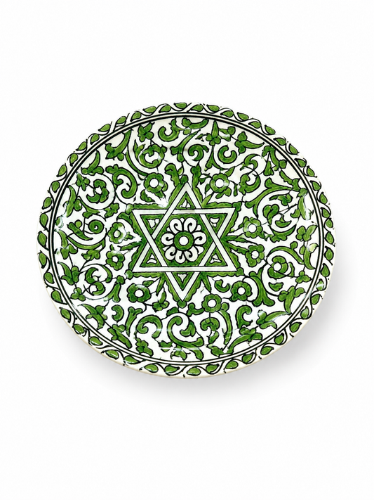 Moroccan Mosaic Ceramic Serving Plate–Handcrafted Decorative Tableware & Display Dish 26cm - M15 (01)