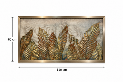 Autumn Veil Botanical Decorative Wall Art Frame - (65x110cm)