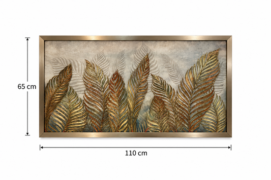 Autumn Veil Botanical Decorative Wall Art Frame - (65x110cm)