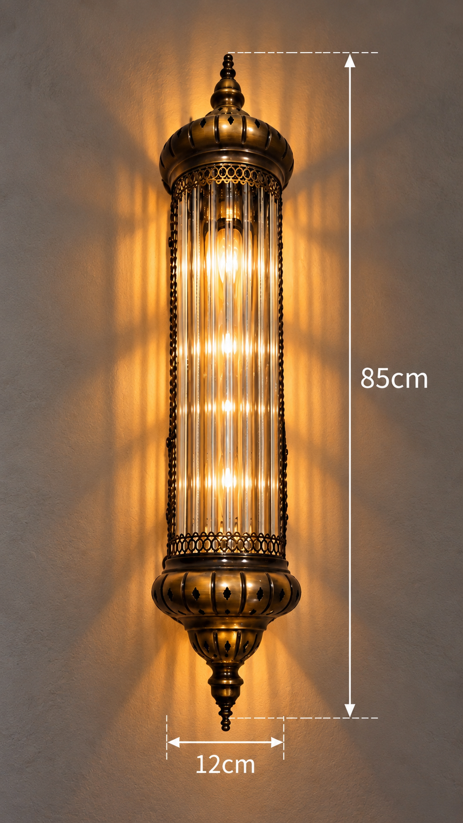 Qamaris Grand Wall Lantern - (12x85cm)
