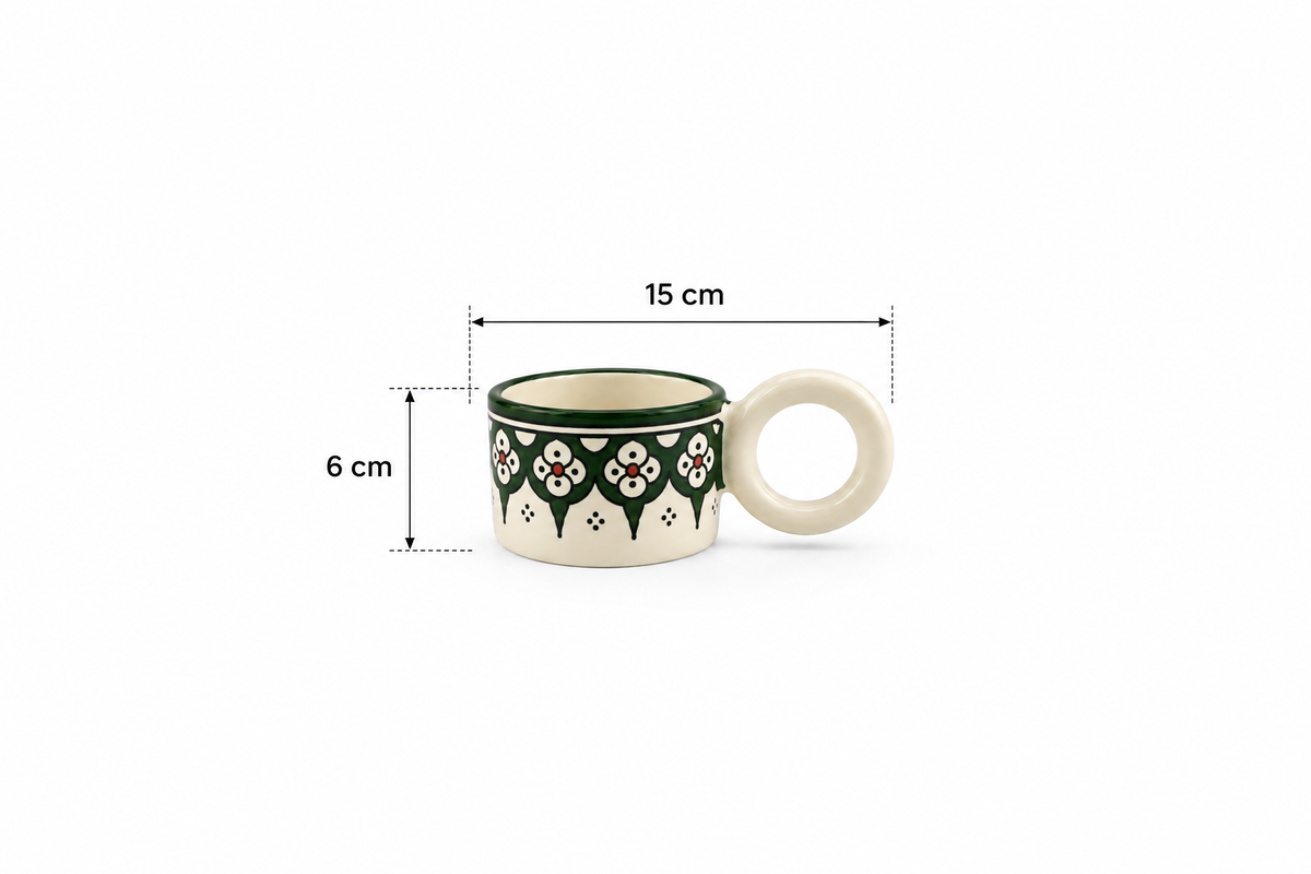 Cedra Artisan Ring Handle Handmade Mug - M17