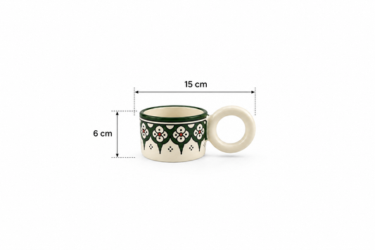 Cedra Artisan Ring Handle Handmade Mug - M17