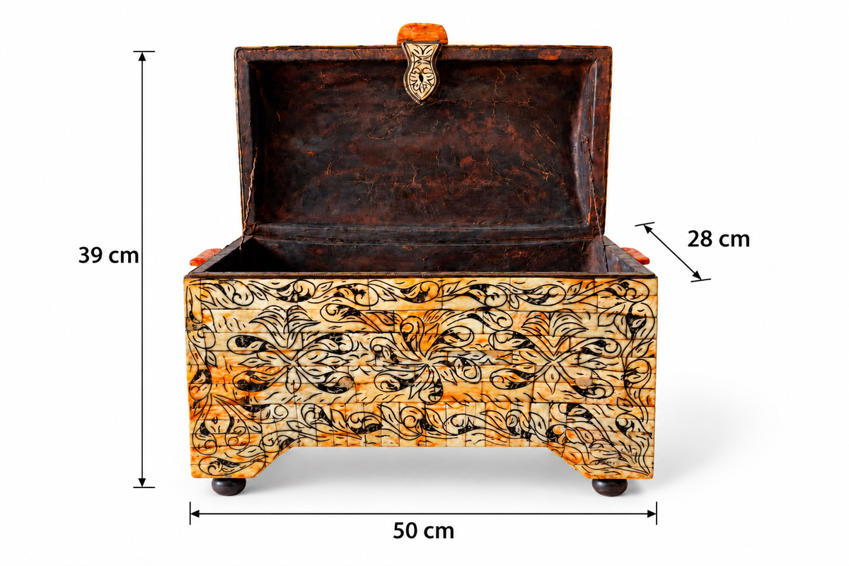 Antique Opaline Dynasty Treasure Trunk - A93