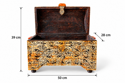 Antique Opaline Dynasty Treasure Trunk - A93