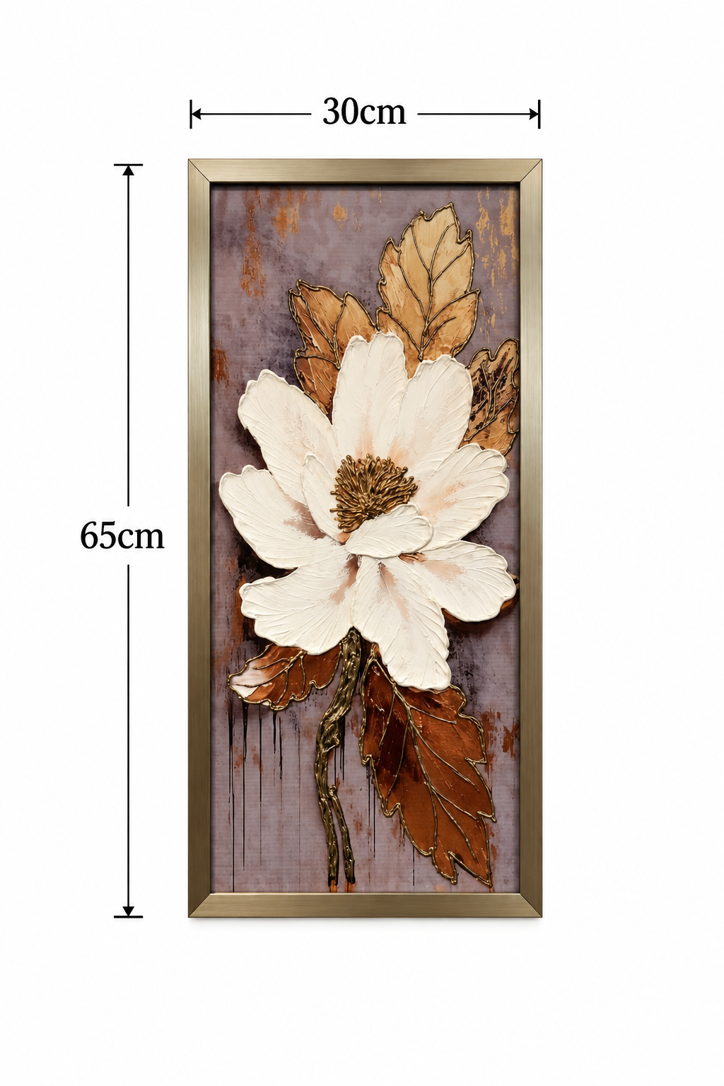 Aurelia Floral Ensemble Decorative Wall Art Frame - (30x65x30cm)