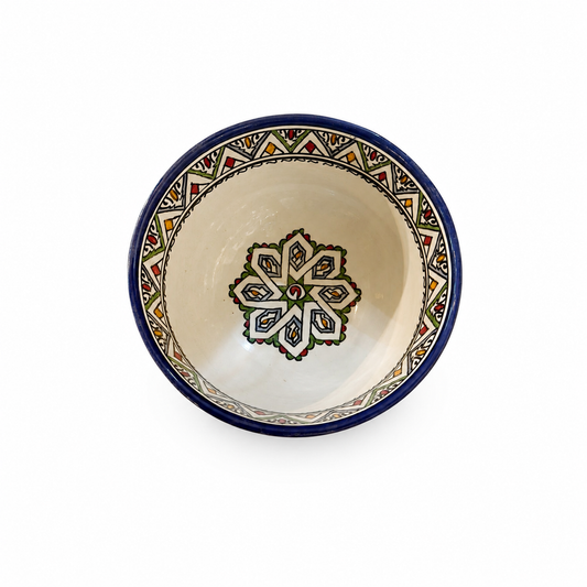 Traditional Hand-Painted Ceramic Bowl Artisan Decorative Serving Dish - M1 (04)