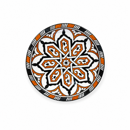 Handcrafted Moroccan Ceramic Style Plate-Decorative Tableware 21cm - M16