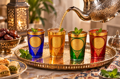 Layali Al Andalus Moroccan Tea Glass 12pcs Set - M166