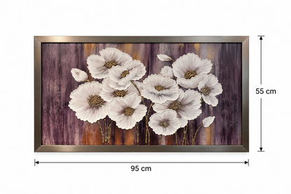 Amethyst Bloom Elegance Decorative Wall Art Frame