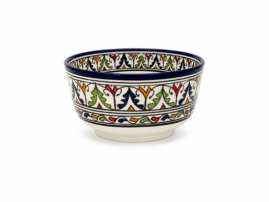 Traditional Hand-Painted Ceramic Bowl Artisan Decorative Serving Dish - M1 (05)