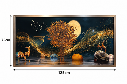Aurelia Moonscape Decorative Wall Art Frame - (75x125cm)