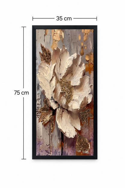 Luxe Bloom Botanical Decorative Wall Art Frame - (35x75x35cm)