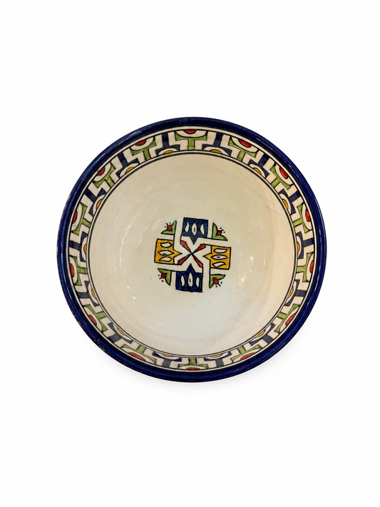 Traditional Hand-Painted Ceramic Bowl Artisan Decorative Serving Dish - M1 (17)