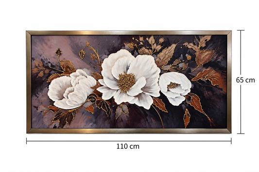 Autumn Magnolia Harmony Wall Art - (65x110cm)