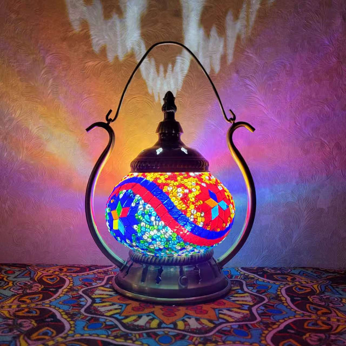 Elegant Turkish Mosaic Lantern - 2122-1T
