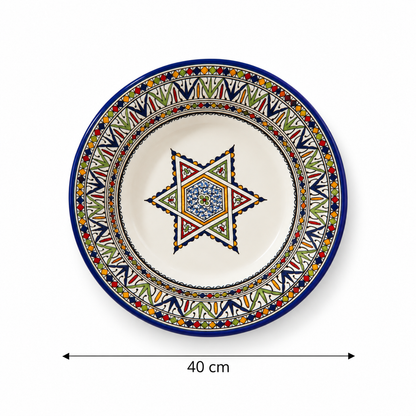 Andalusian Star Artisan Handcrafted Serving Plate - M3