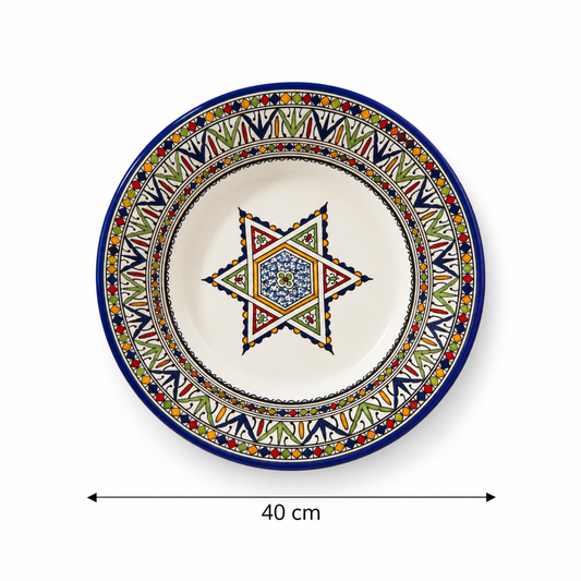 Andalusian Star Artisan Handcrafted Serving Plate - M3