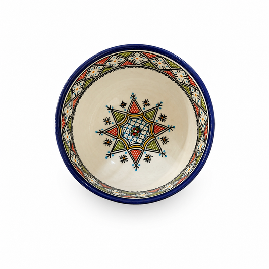 Traditional Hand-Painted Ceramic Bowl Artisan Decorative Serving Dish - M1 (07)