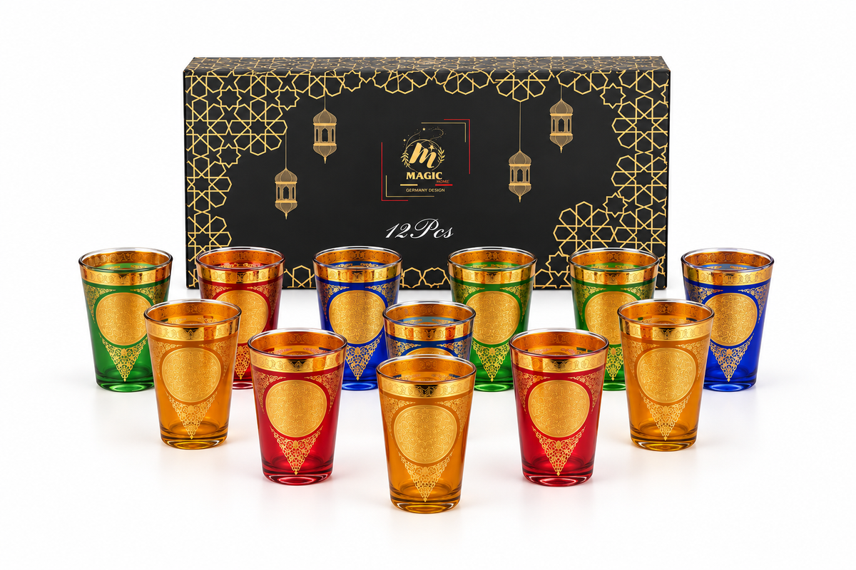 Layali Al Andalus Moroccan Tea Glass 12pcs Set - M166