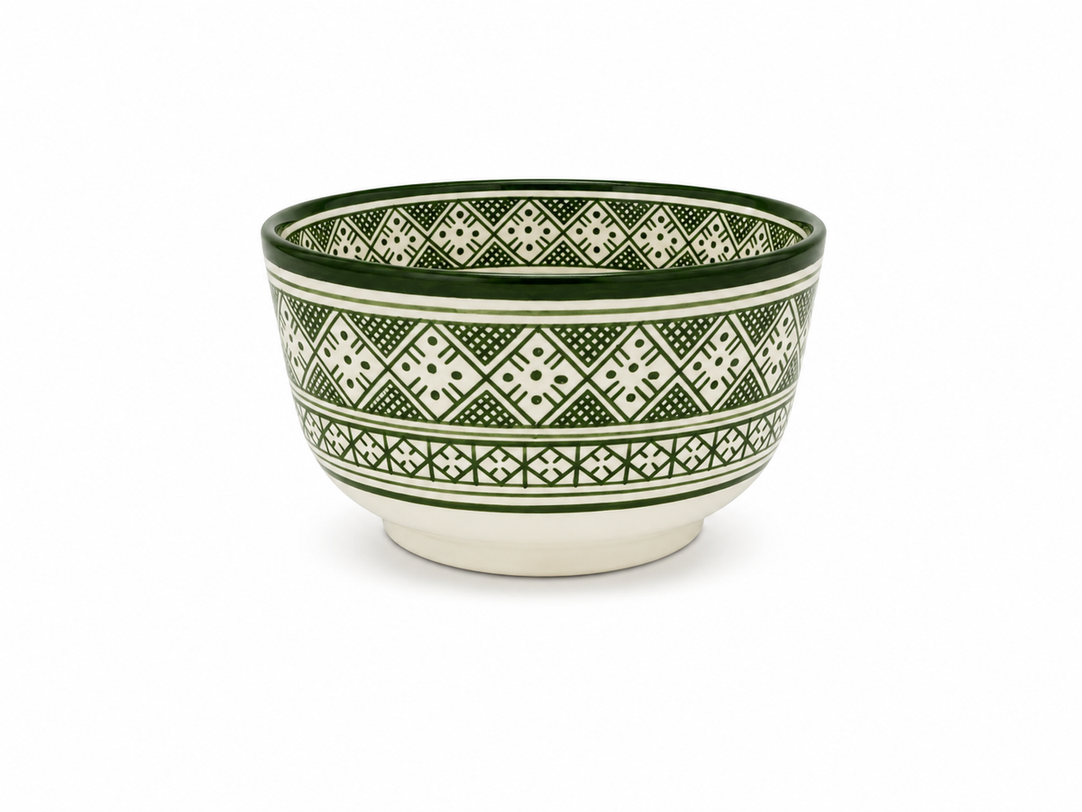 Traditional Hand-Painted Ceramic Bowl Artisan Decorative Serving Dish - M1 (10)