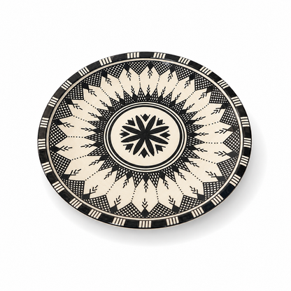 Moroccan Mosaic Ceramic Serving Plate–Handcrafted Decorative Tableware & Display Dish 26cm - M15 (02)