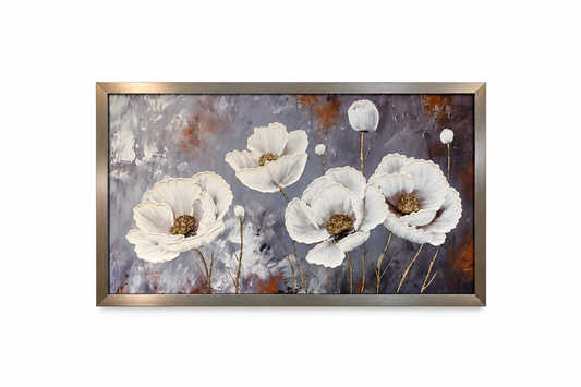 Soft Petal Symphony Decorative Wall Art Frame - (65x110cm)
