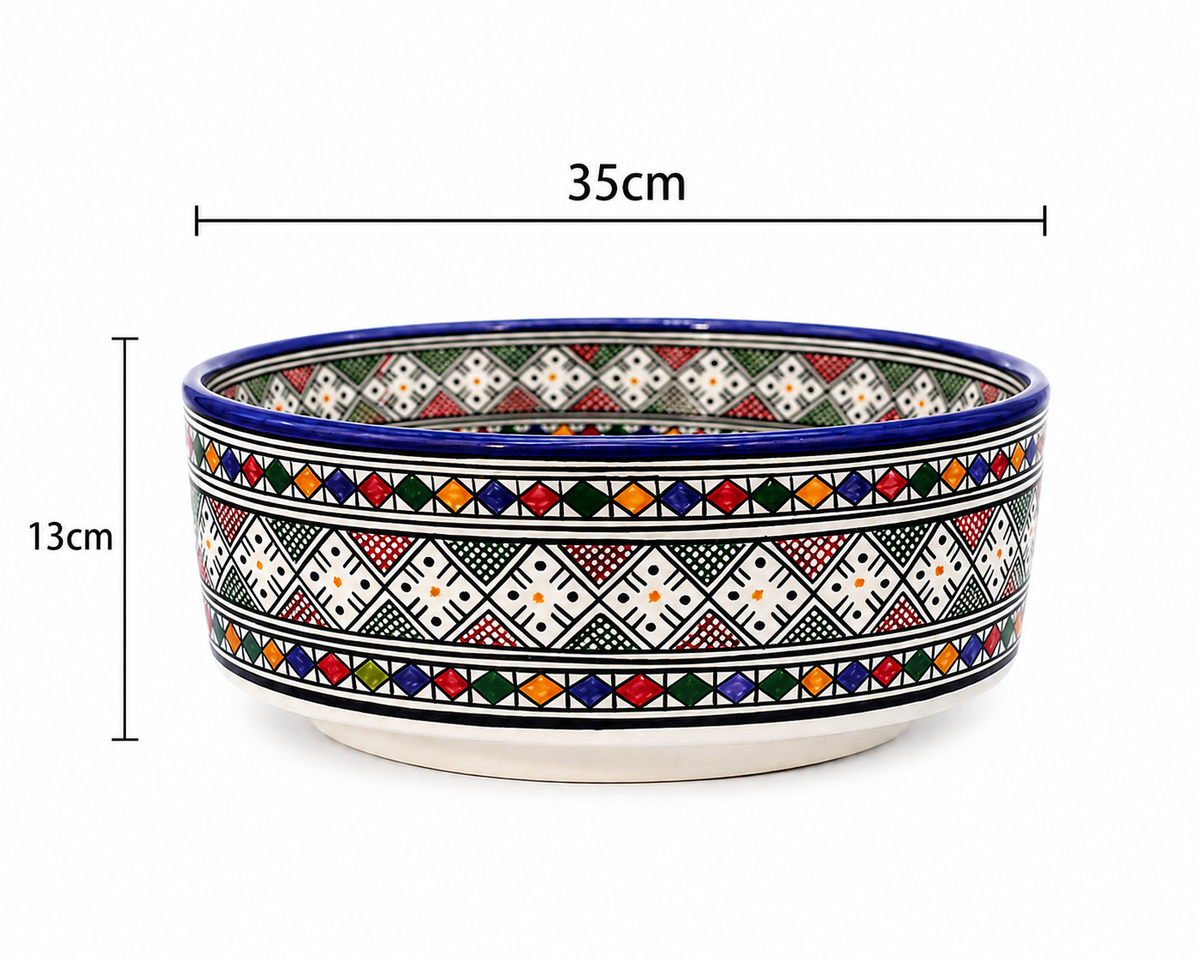 Atlas Mosaic Moroccan Handcrafted Ceramic Basin - M36