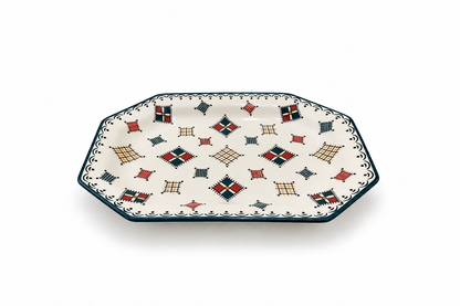 Handcrafted Octagonal Ceramic Serving Platter - M13