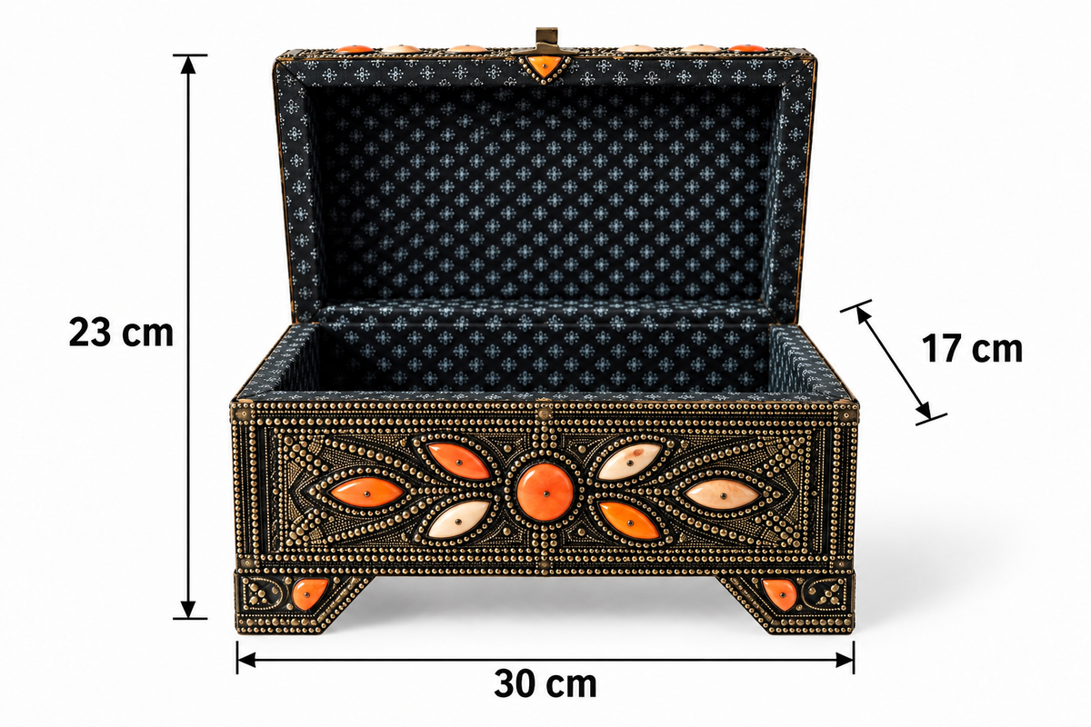 Coralith Ember Blossom Antique Chest