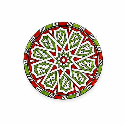 Handcrafted Moroccan Ceramic Style Plate-Decorative Tableware 21cm - M16