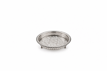 Moroccan Noorhaven Serving Silver Tray (22cm) - M94