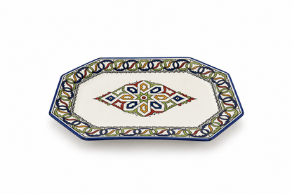 Handcrafted Octagonal Ceramic Serving Platter - M13